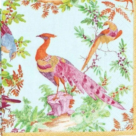Chinoiserie Bird Paper Napkin - Cocktail Size
