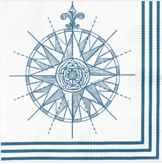 Compass Paper Napkin - Cocktail Size