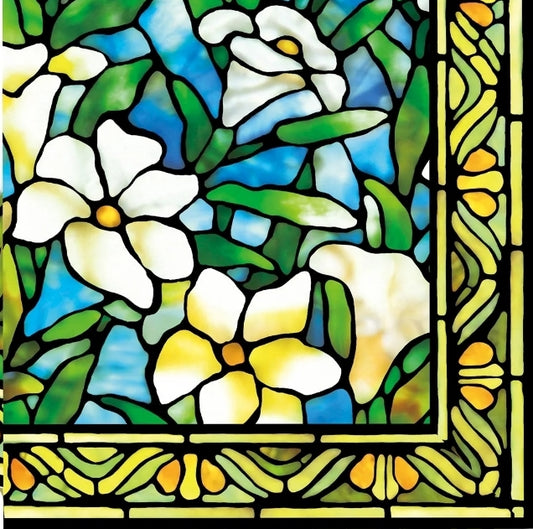 Magnolia Stained Glass Paper Napkin - Cocktail Size