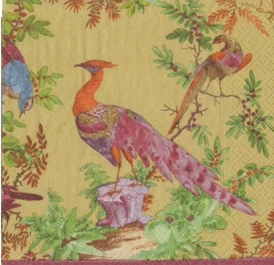 Pheasant Bird Paper Napkin - Cocktail Size