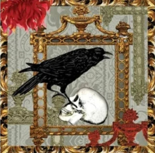 Halloween Crow Paper Napkin - Cocktail Size