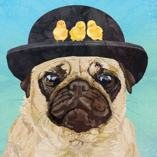 Pug Paper Napkin - Cocktail Size