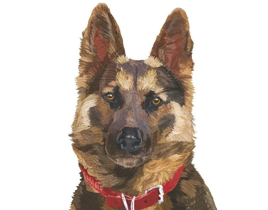 German Shephard Paper Napkin - Cocktail Size