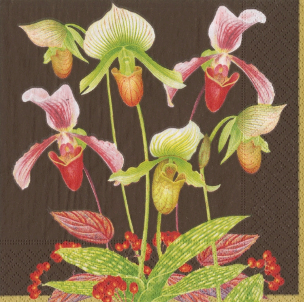 Orchid Paper Napkin - Cocktail Size