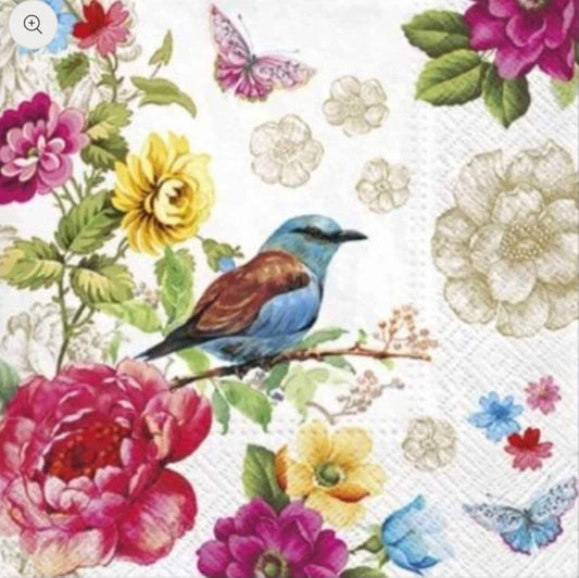 Blue Bird Paper Napkin - Luncheon Size