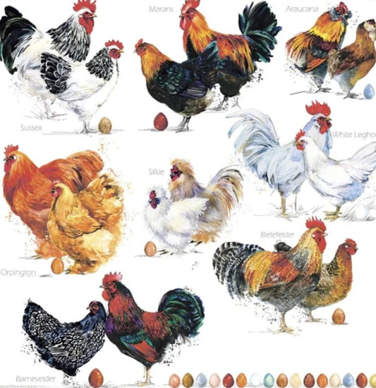 Chicken Paper Napkin - Luncheon Size