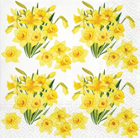 Daffodil Flowers Paper Napkin - Luncheon Size