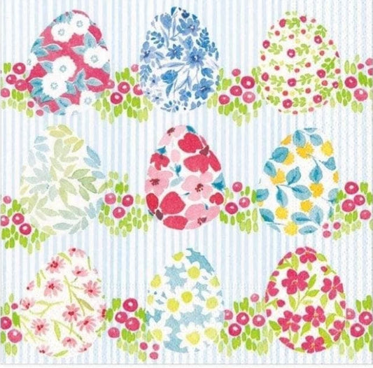Easter Egg Gingham Paper Napkin - Cocktail Size