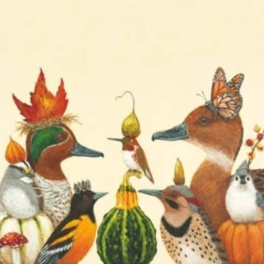 Fall Duck & Birds Paper Napkin - Cocktail Size