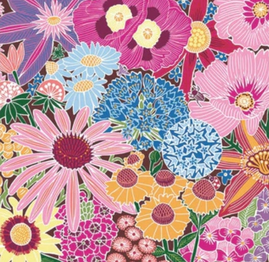 Bright Flower Garden Paper Napkin - Cocktail Size