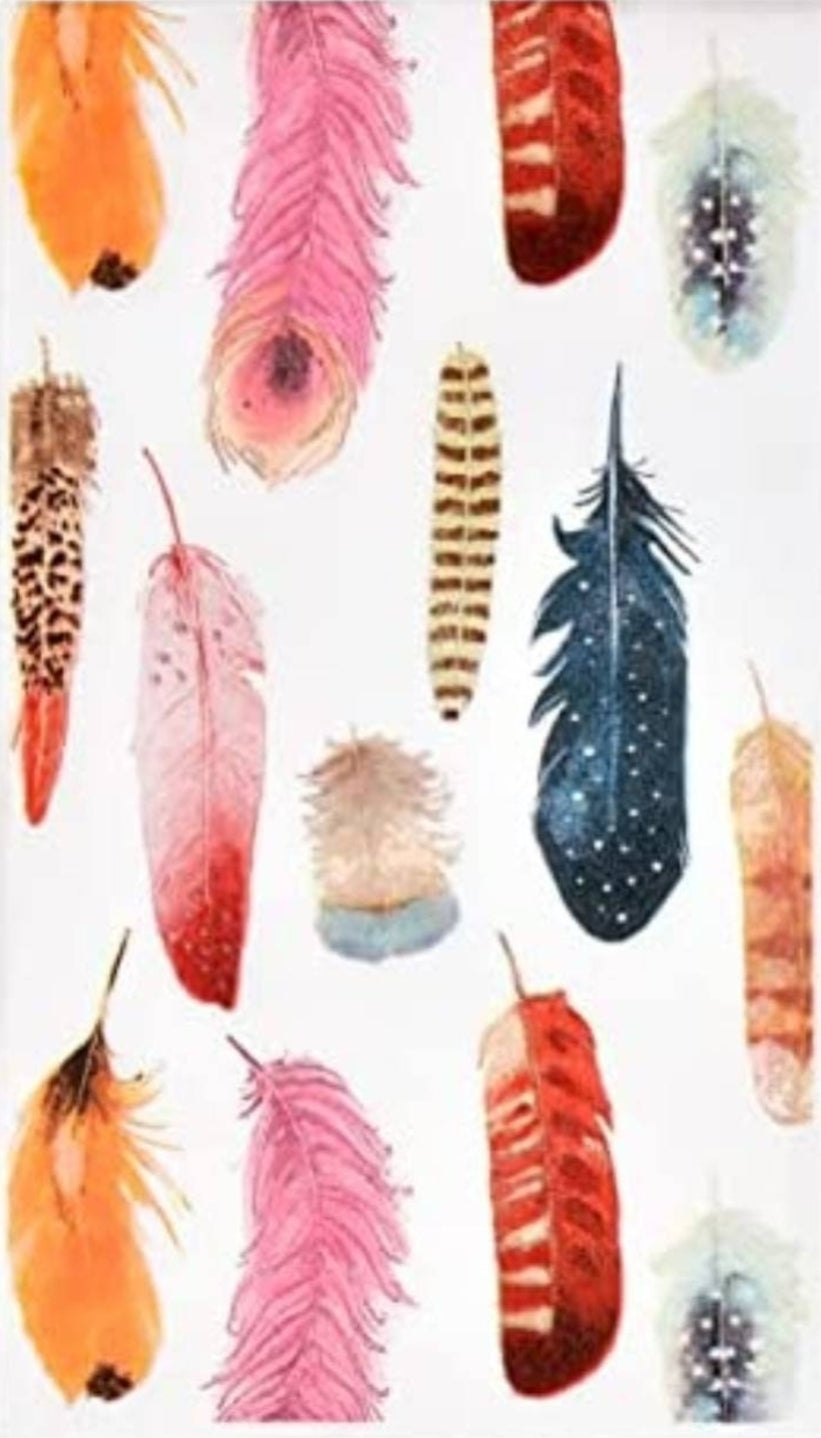 Bright Feathers Paper Napkin -  Guest Size