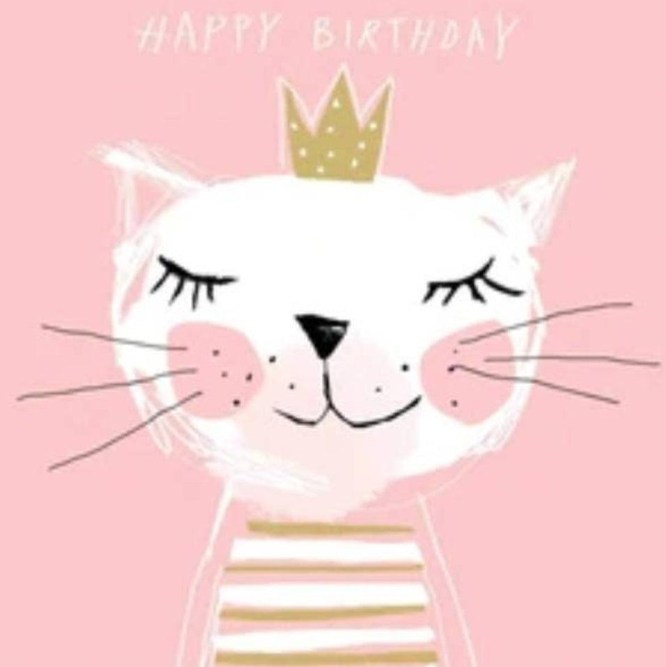 Cat Princess Paper Napkin - Cocktail Size