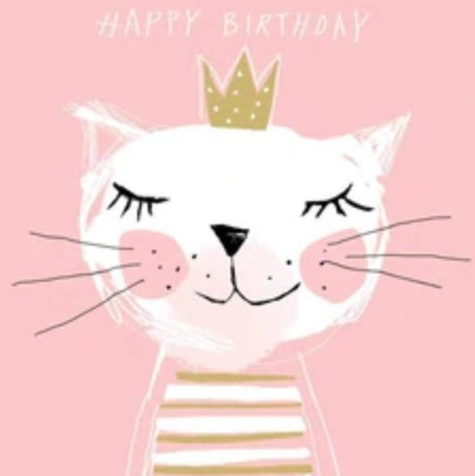 Cat Princess Paper Napkin - Cocktail Size