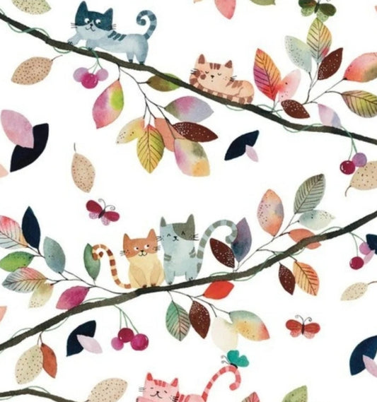 Cats in Trees Paper Napkin - Luncheon Size