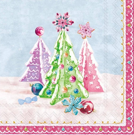 Christmas Candy Tree Paper Napkin - Cocktail Size