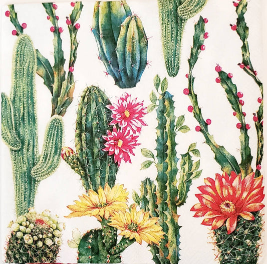 Cactus Paper Napkin - Cocktail Size