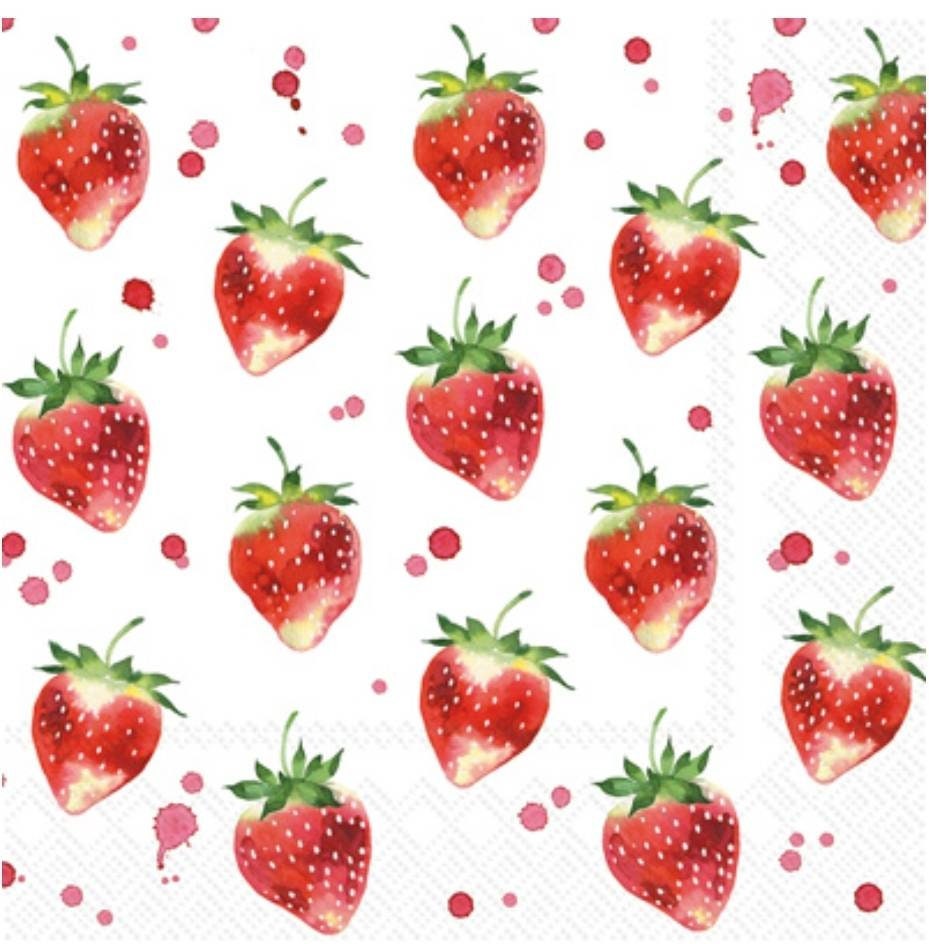 Stawberry Paper Napkin - Luncheon Size