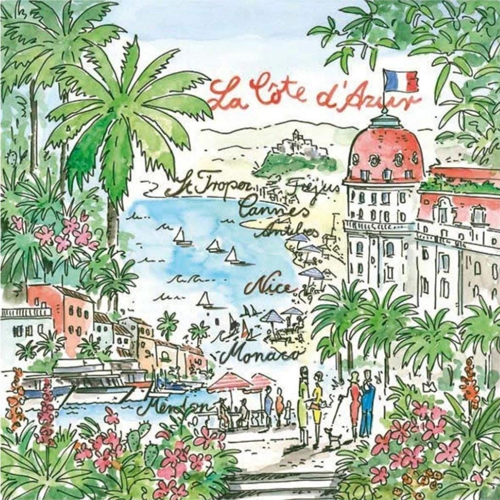 Beach Scene Paper Napkin - Luncheon Size
