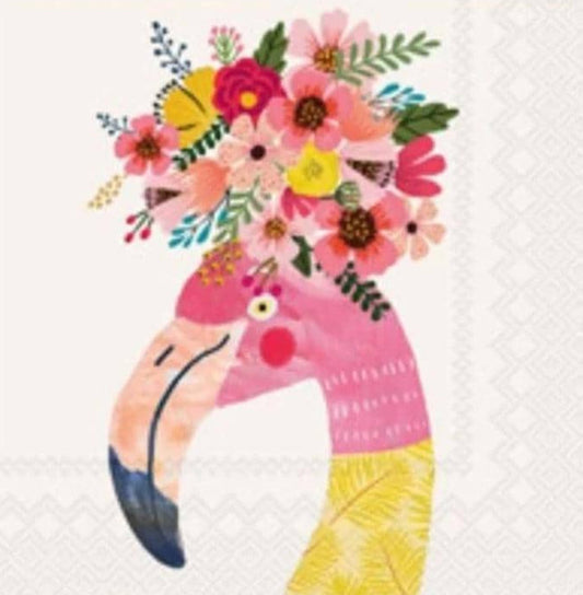 Flamingo Paper Napkin - Cocktail Size