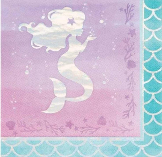 Mermaid Paper Napkin - Luncheon Size