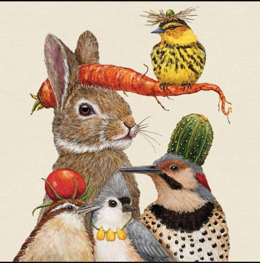 Fall Animal Whimsy Paper Napkin - Cocktail Size