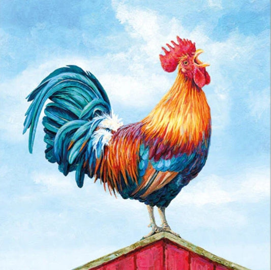 Rooster Paper Napkin - Cocktail Size