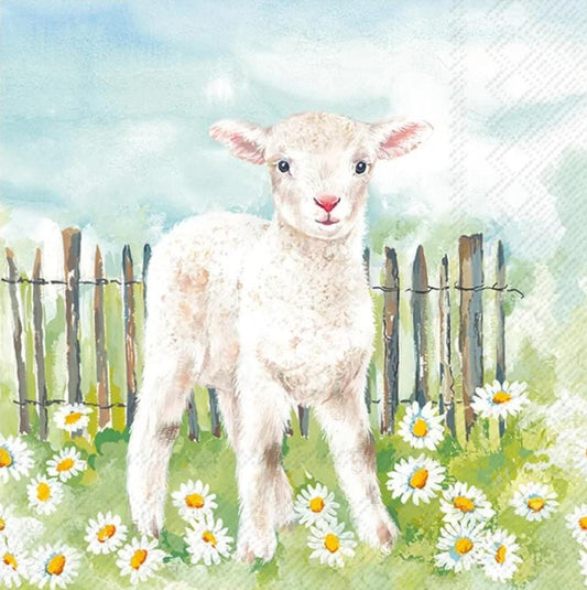 Lamb Paper Napkin - Cocktail Size