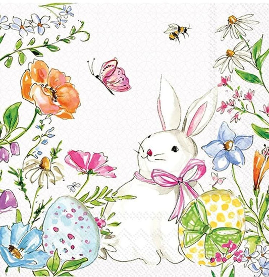 Easter Bunny Paper Napkin - Cocktail Size