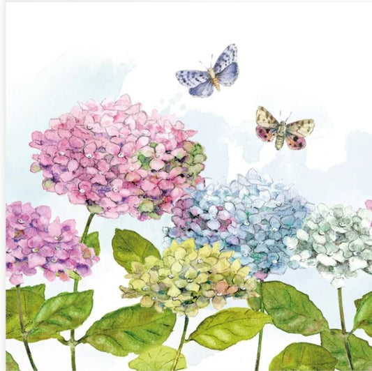 Hydrangea Paper Napkin - Cocktail Size