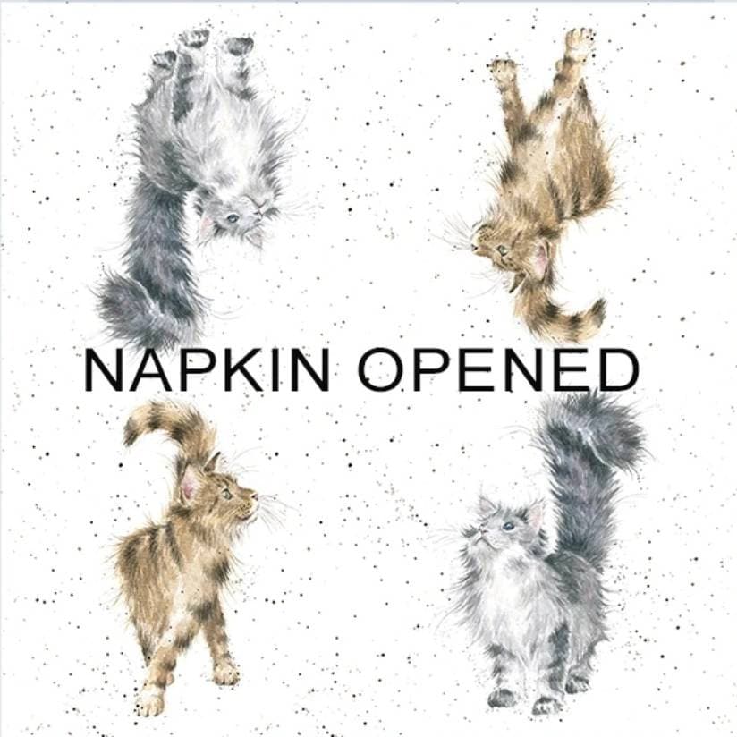 Cat Paper Napkin - Cocktail Size