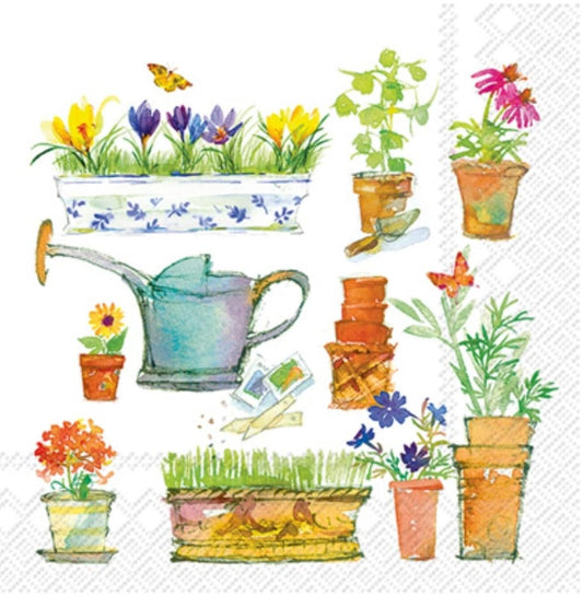 Gardening Paper Napkin - Cocktail Size