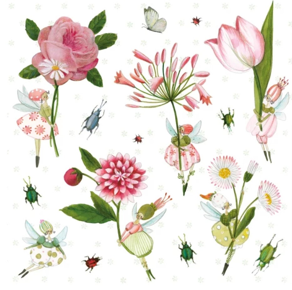 Flower Fairies Paper Napkin - Luncheon Size