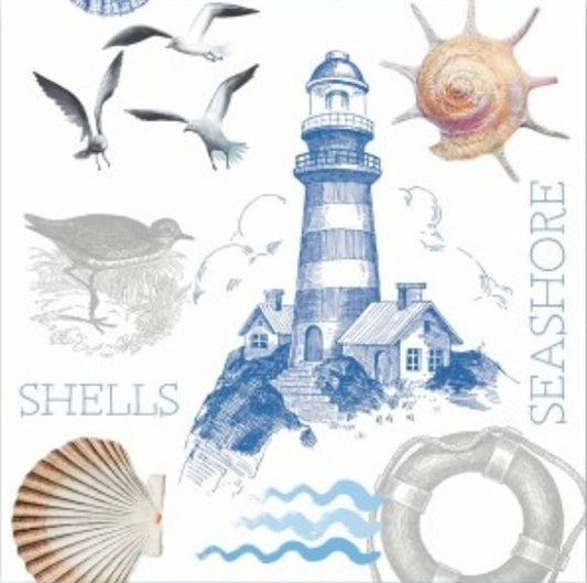 Nautical Lighthouse Paper Napkin - Luncheon Size Napkin