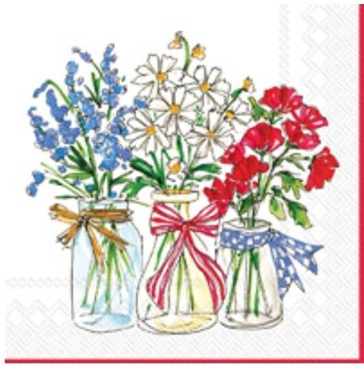 Patriotic 4th of July Paper Napkin - Cocktail Size