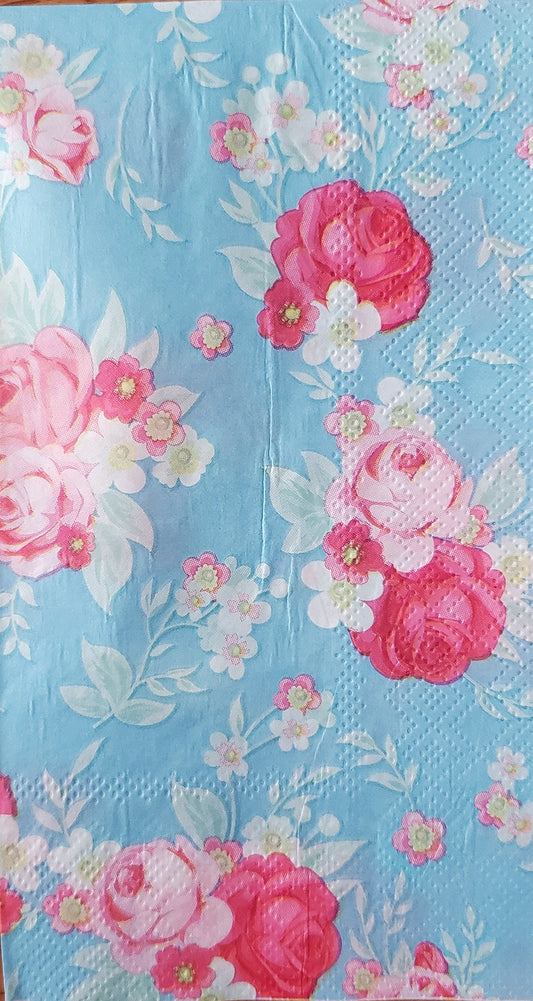 Shabby Chic Rose Paper Napkin - Guest Size