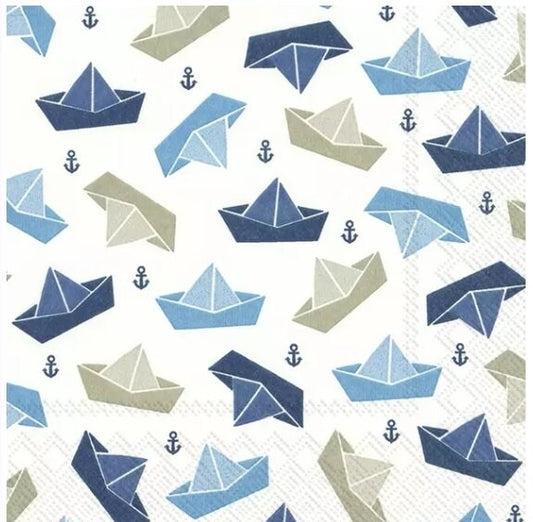 Paper Boats Paper Napkin - Cocktail Size