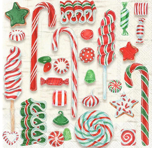 Vintage Candy Paper Napkin - Luncheon Size
