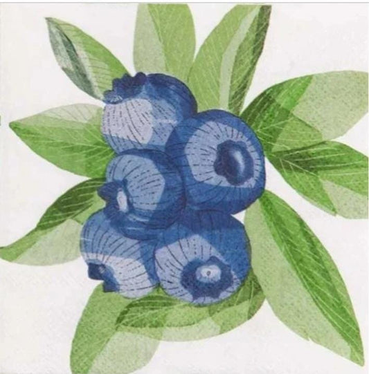 Blueberry Paper Napkin - Cocktail Size