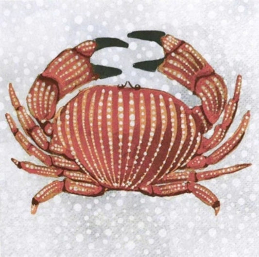 Crab Paper Napkin - Cocktail Size