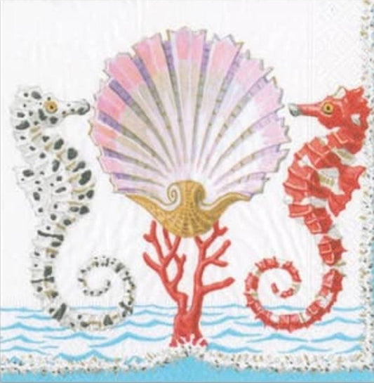 Seahorse Paper Napkin - Luncheon Size