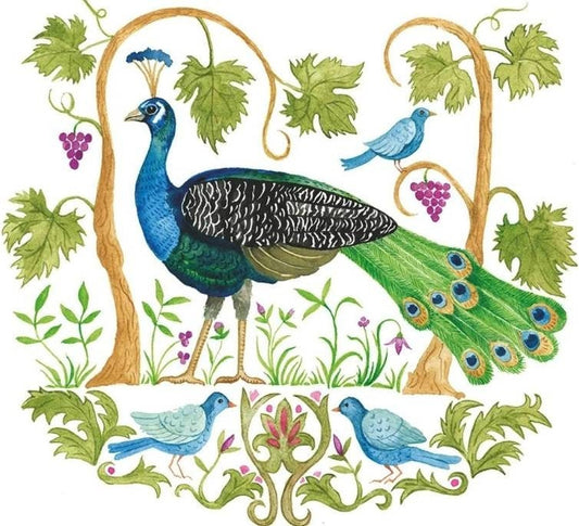 Peacock Paper Napkin - Cocktail Size