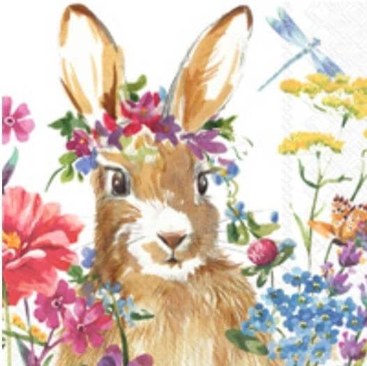 Easter Bunny Paper Napkin   - Cocktail Size