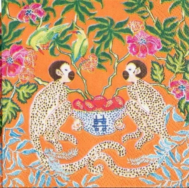 Monkey Paper Napkin - Cocktail Size