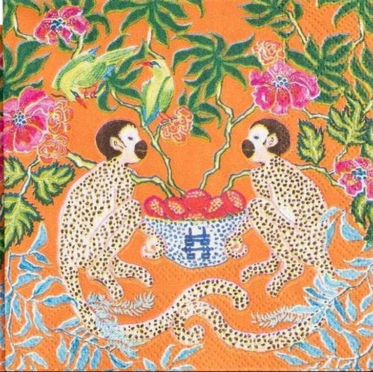 Monkey Paper Napkin - Cocktail Size