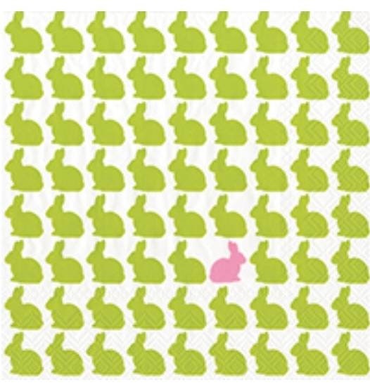 Easter Bunny Pattern Paper Napkin - Cocktail Size