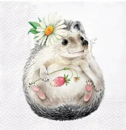 Hedgehog of Summer Paper Napkin - Luncheon Size