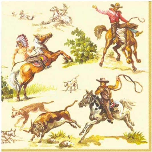 Cowboy Paper Napkin - Cocktail Size