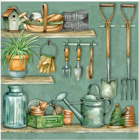 Gardening Paper Napkin -  - Cocktail Size