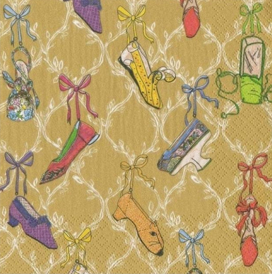 Fashion Shoe Paper Napkin -  - Cocktail Size