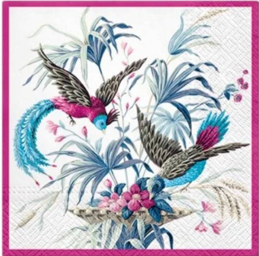 Oriental Blue Birds  - Luncheon Size